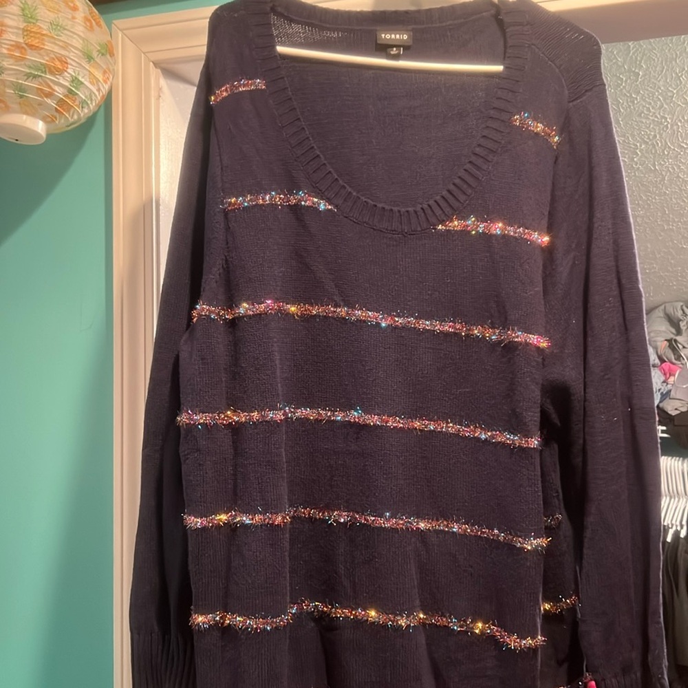 3x torrid tinsel sweater